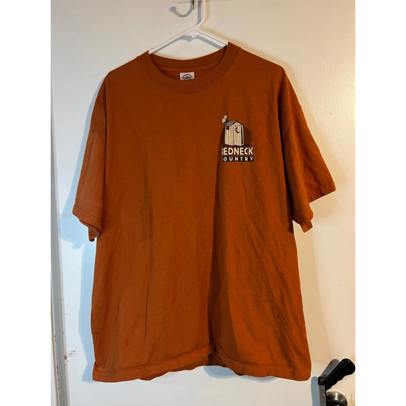 Men's Delta Magnum Weight T-shirt XL Orange Redneck Country - Picture 1 of 5